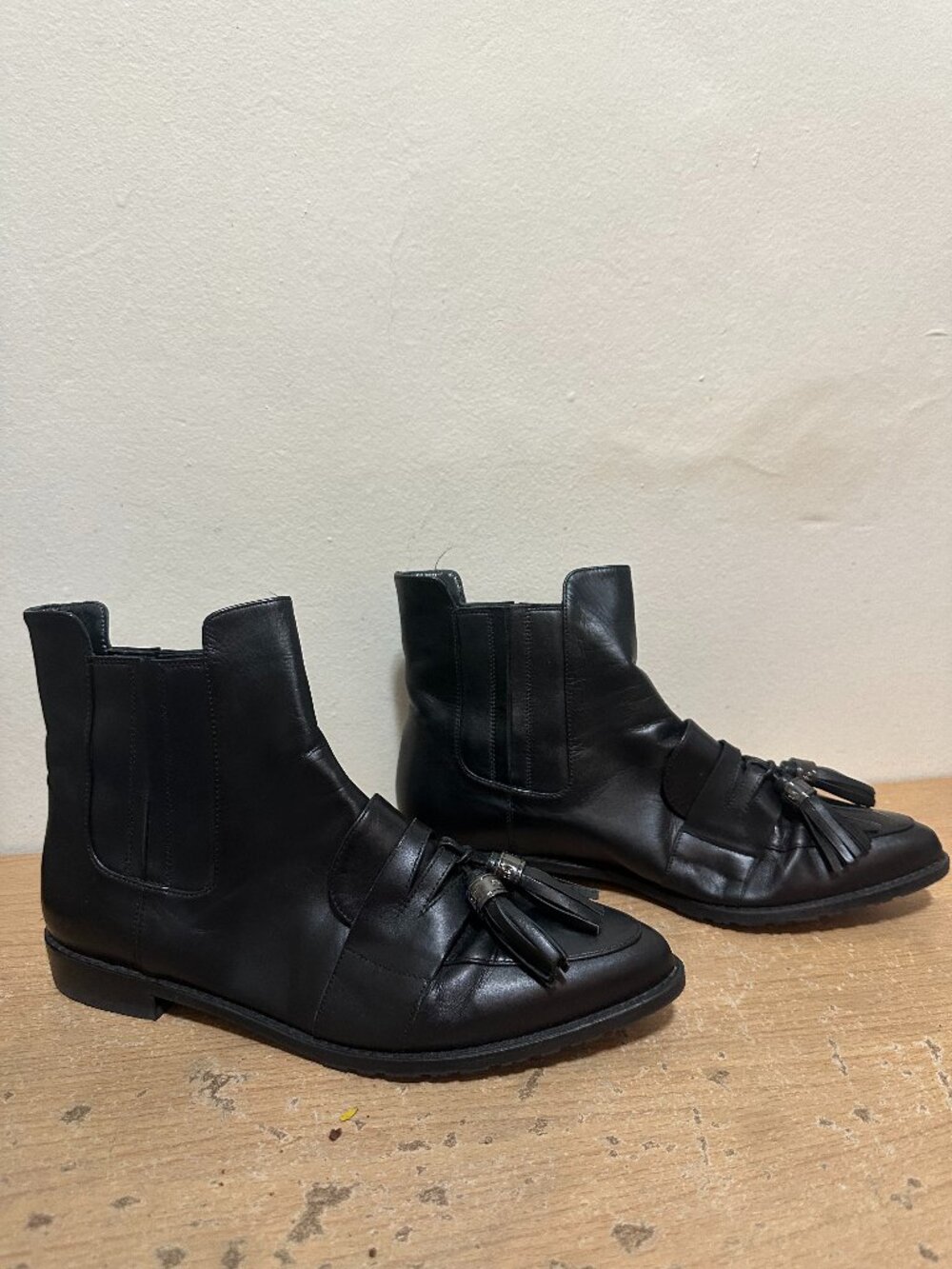 Stuart Weitzman Heeled Booties with Toe Tassels